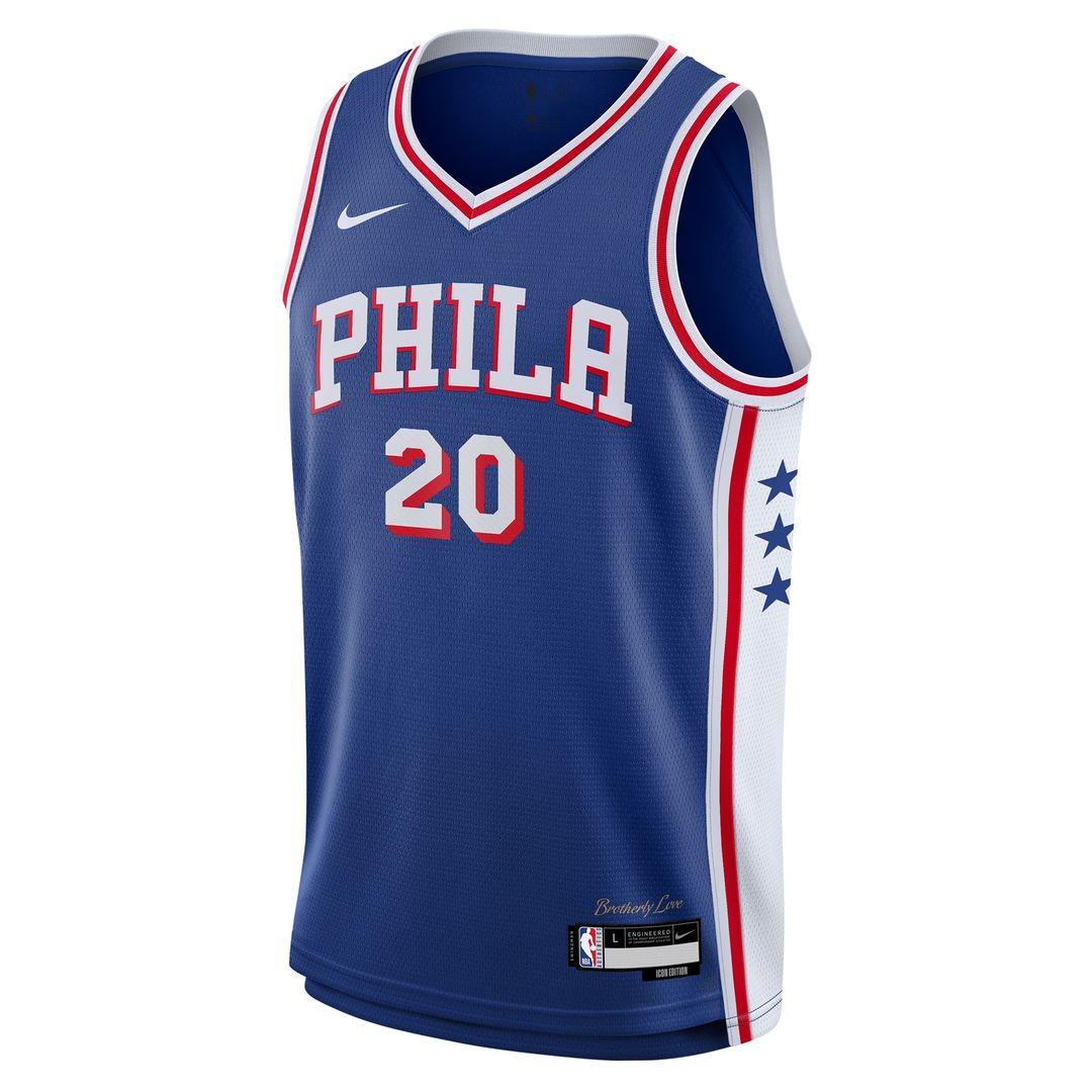 Jared McCain Philadelphia 76ers Nike Youth Swingman Jersey - Icon Edition - Royal Official NBA Team Apparel Basketball Fan Gear