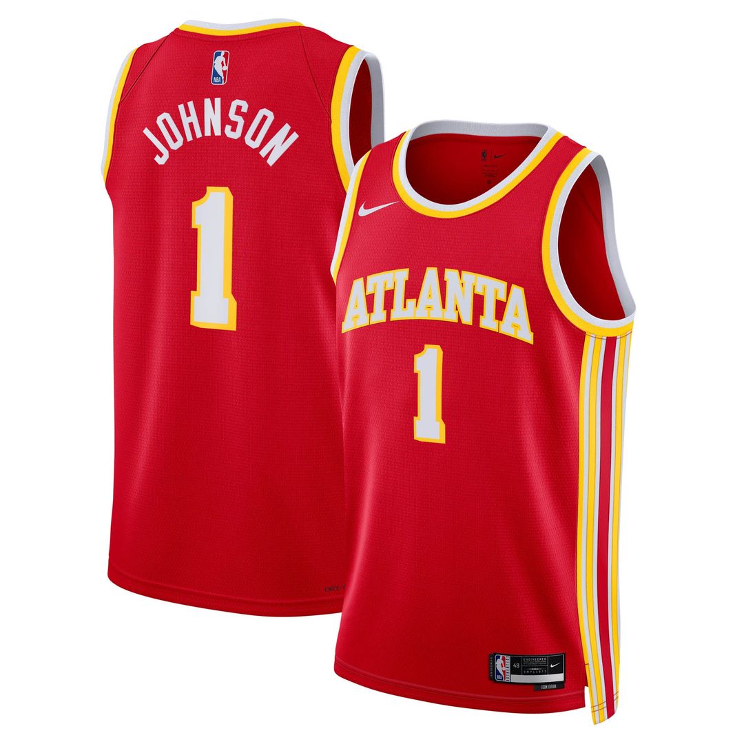 Jalen Johnson Atlanta Hawks Nike Unisex Swingman Jersey - Icon Edition - Red Official NBA Team Apparel Basketball Fan Gear