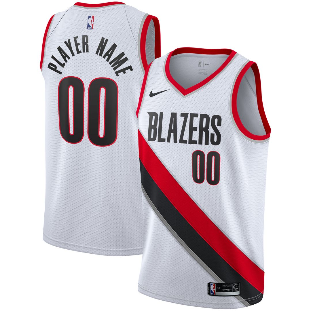 Portland Trail Blazers Nike 2020/21 Swingman Custom Jersey - Icon Edition - Black Official NBA Team Apparel Basketball Fan Gear