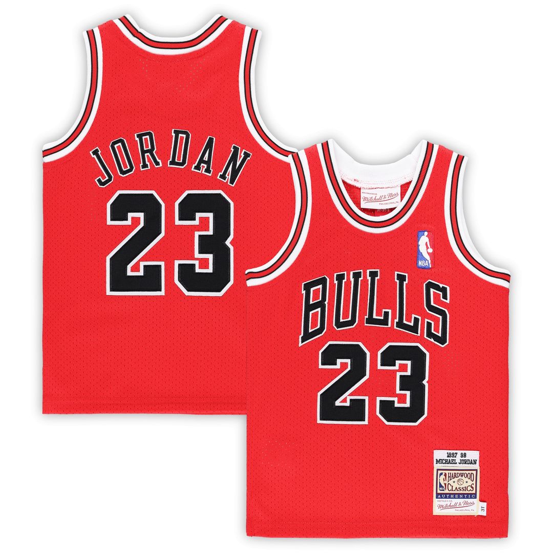 Michael Jordan Chicago Bulls Mitchell & Ness Toddler 1997/98 Hardwood Classics Authentic Jersey - Red Official NBA Team Apparel Basketball Fan Gear