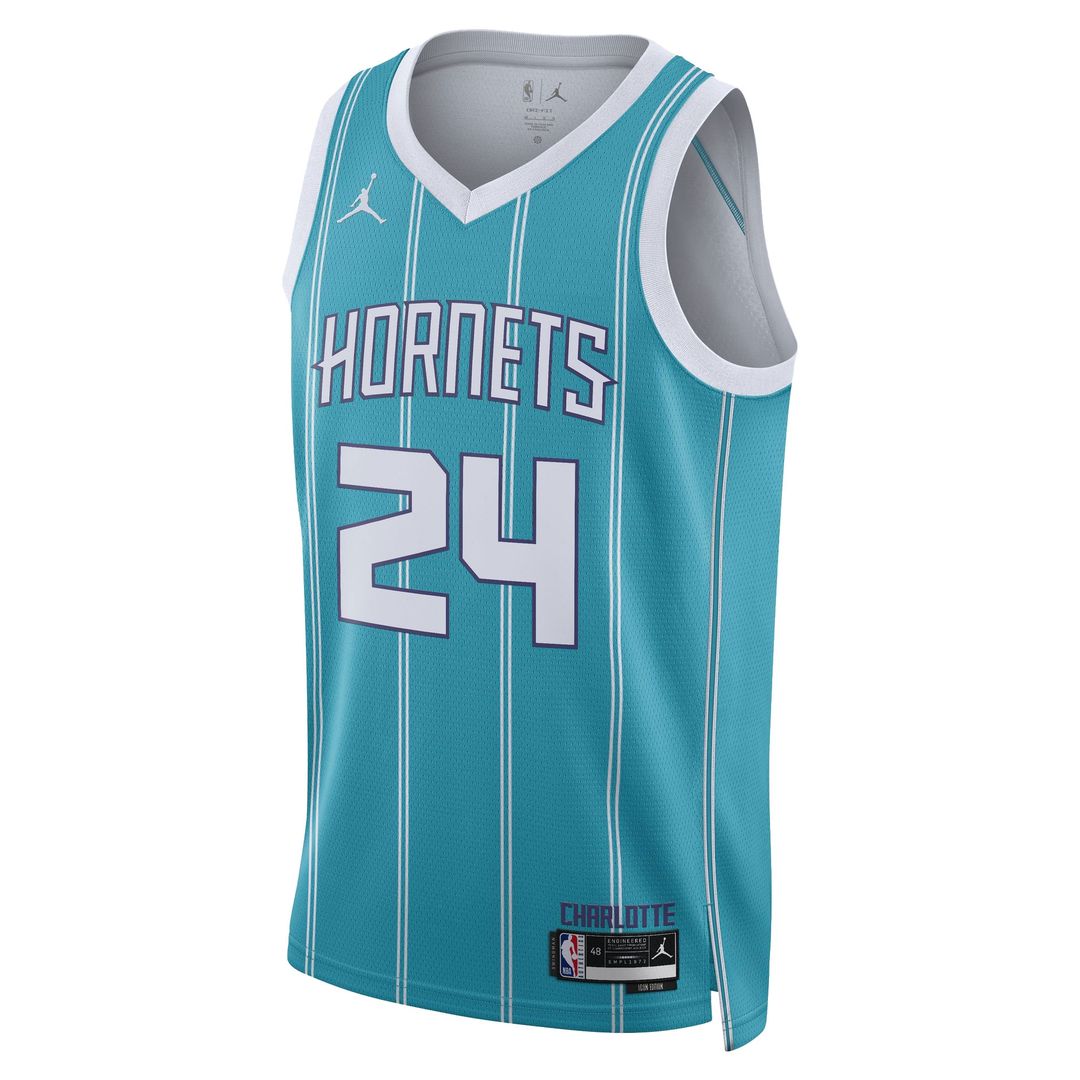 Brandon Miller Charlotte Hornets Nike Unisex NBA Draft Swingman Jersey - Icon Edition - Teal Official NBA Team Apparel Basketball Fan Gear