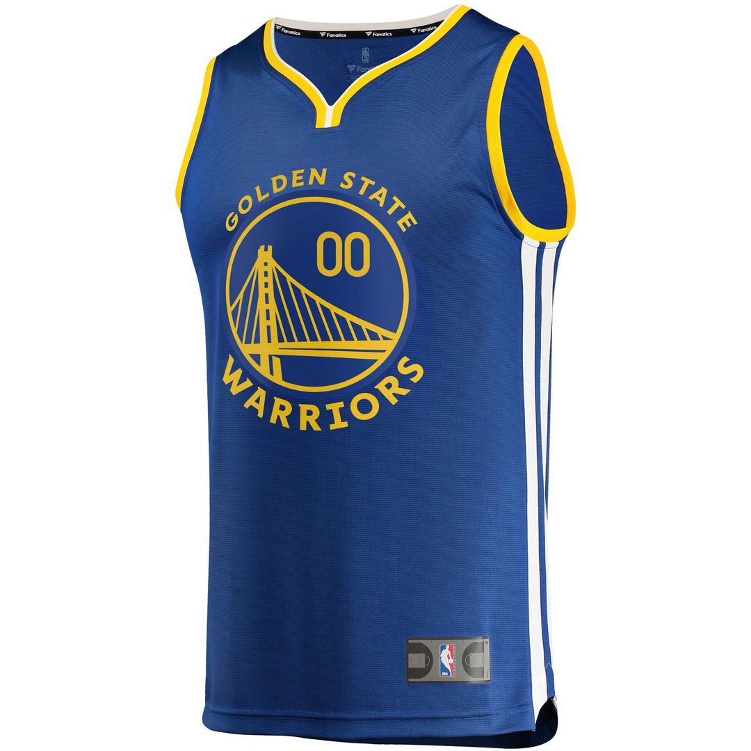 Golden State Warriors Fanatics Youth 2019/20 Fast Break Custom Replica Jersey Royal - Icon Edition Official NBA Team Apparel Basketball Fan Gear