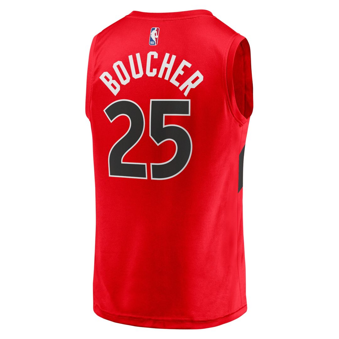 Chris Boucher Toronto Raptors Fanatics Fast Break Replica Jersey - Icon Edition - Red Official NBA Team Apparel Basketball Fan Gear