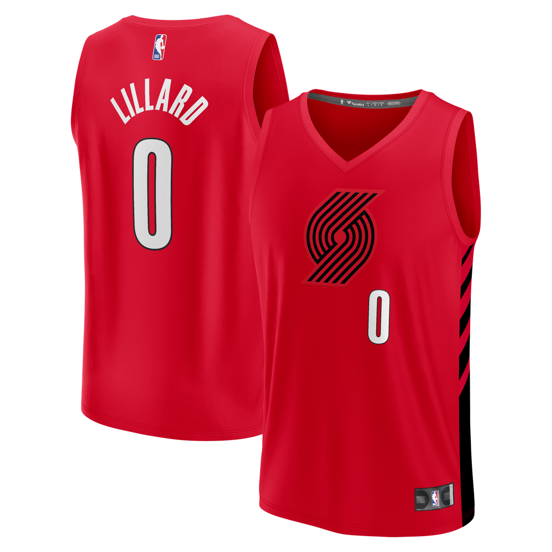 Damian Lillard Portland Trail Blazers Fanatics Fast Break Replica Jersey - Red - Statement Edition Official NBA Team Apparel Basketball Fan Gear