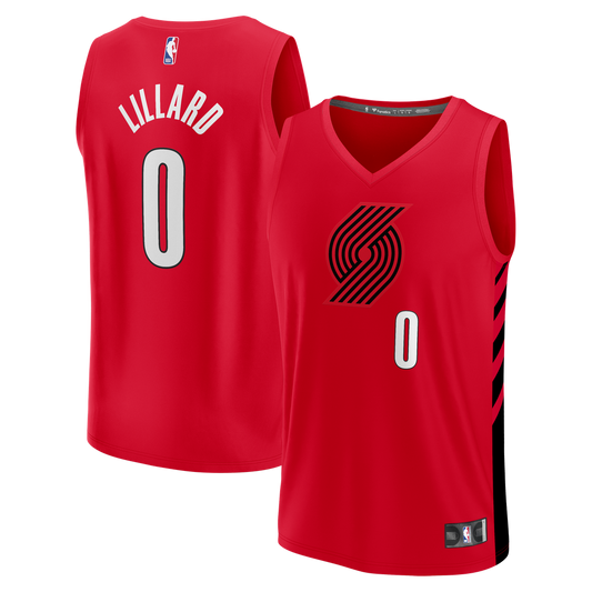 Damian Lillard Portland Trail Blazers Fanatics Fast Break Replica Jersey - Red - Statement Edition Official NBA Team Apparel Basketball Fan Gear