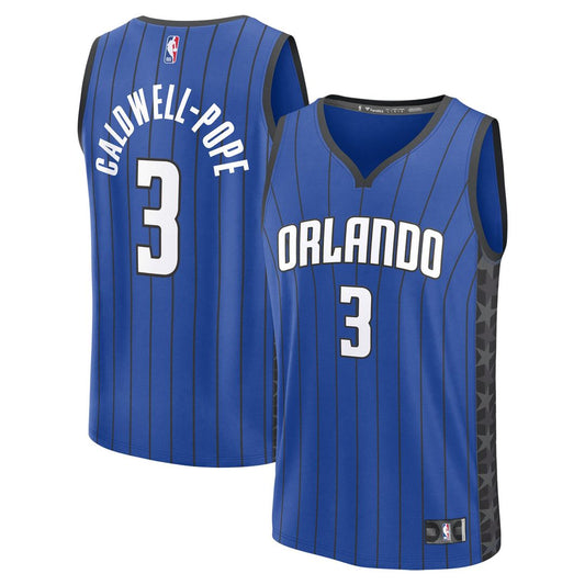 Kentavious Caldwell-Pope Orlando Magic Fanatics Fast Break Replica Player Jersey - Statement Edition - Blue Official NBA Team Apparel Basketball Fan G