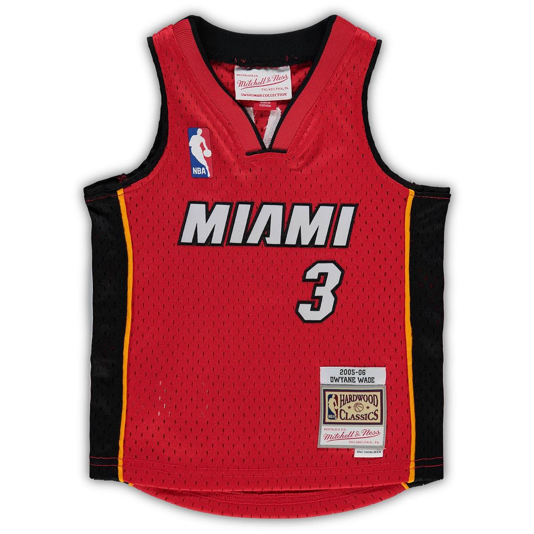 Dwyane Wade Miami Heat Mitchell & Ness Infant 2005/06 Hardwood Classics Player Jersey - Red Official NBA Team Apparel Basketball Fan Gear
