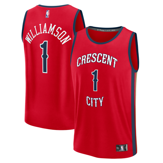 Zion Williamson New Orleans Pelicans Fanatics Youth Fast Break Player Jersey - Statement Edition - Red Official NBA Team Apparel Basketball Fan Gear