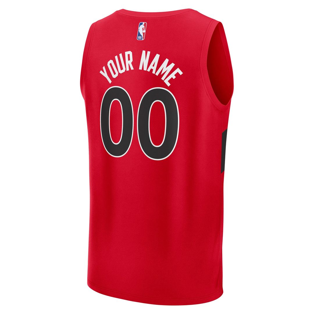 Toronto Raptors Fanatics Fast Break Custom Jersey - Icon Edition - Red Official NBA Team Apparel Basketball Fan Gear