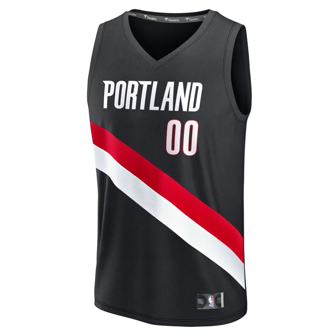 Scoot Henderson Portland Trail Blazers Fanatics Fast Break Replica Jersey - Icon Edition - Black Official NBA Team Apparel Basketball Fan Gear