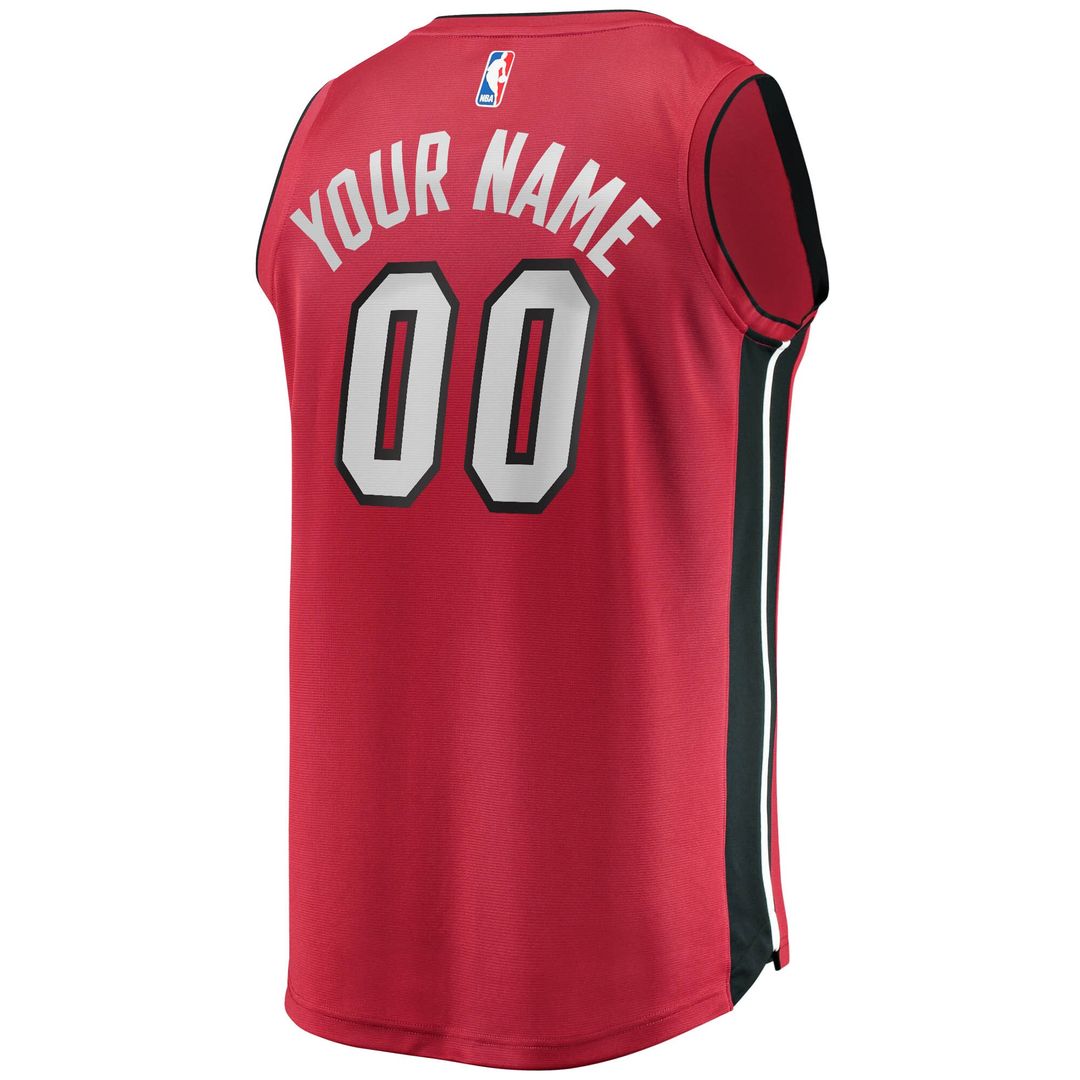 Miami Heat Fanatics Youth Fast Break Replica Custom Jersey Red - Statement Edition Official NBA Team Apparel Basketball Fan Gear