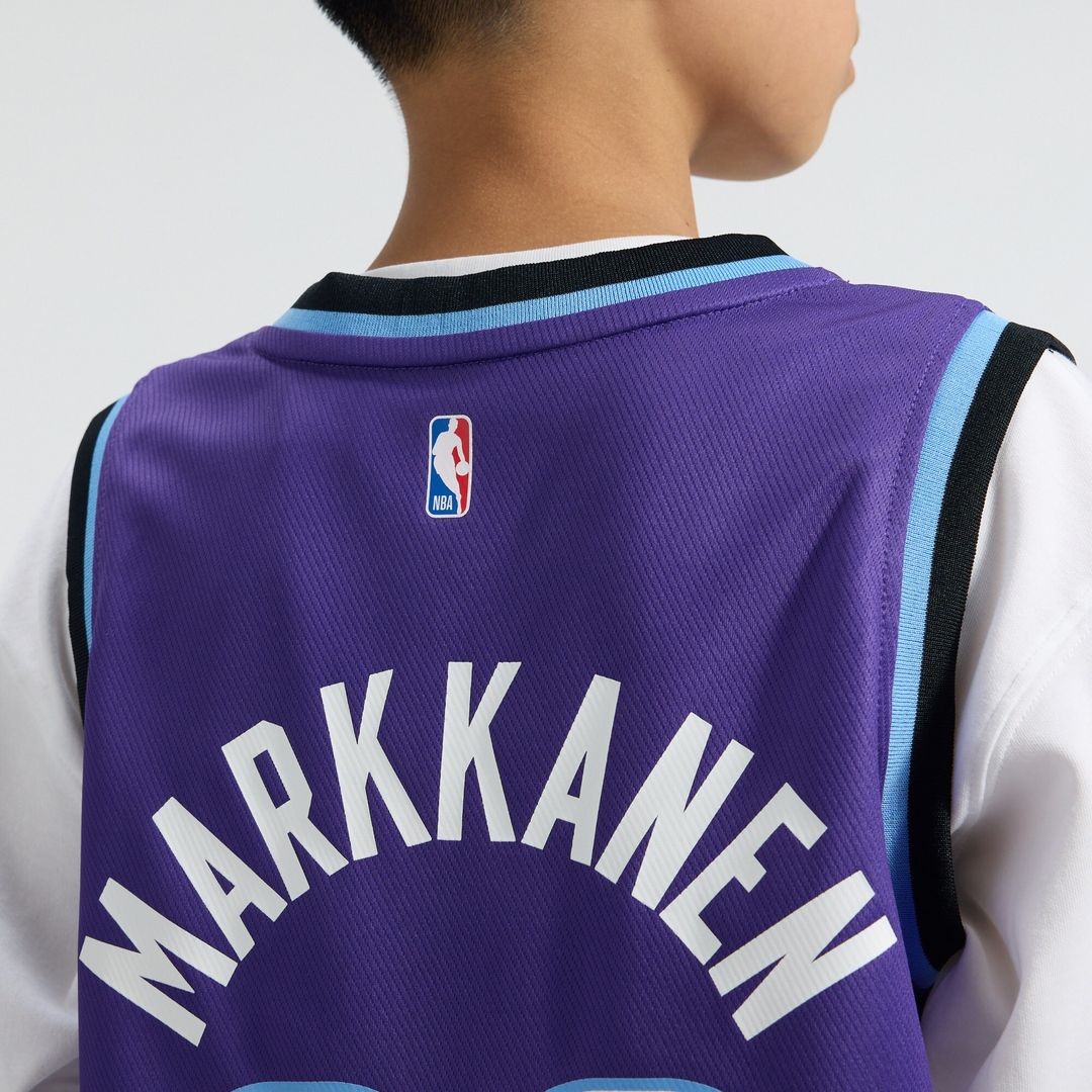 Lauri Markkanen Utah Jazz Fanatics Youth Fast Break Replica Jersey - Icon Edition - Purple Official NBA Team Apparel Basketball Fan Gear