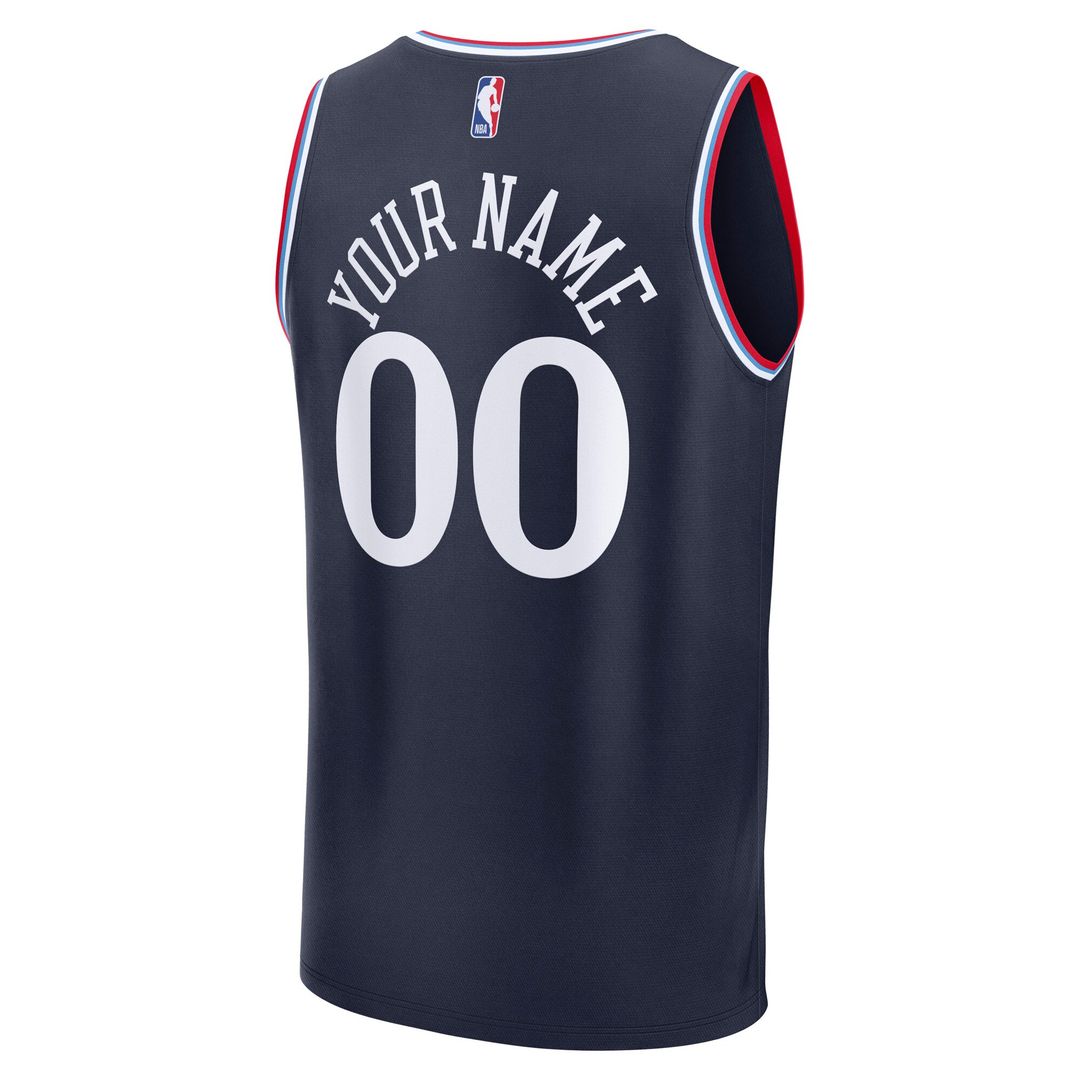 LA Clippers Fanatics Youth Fast Break Custom Replica Jersey - Navy - Icon Edition Official NBA Team Apparel Basketball Fan Gear