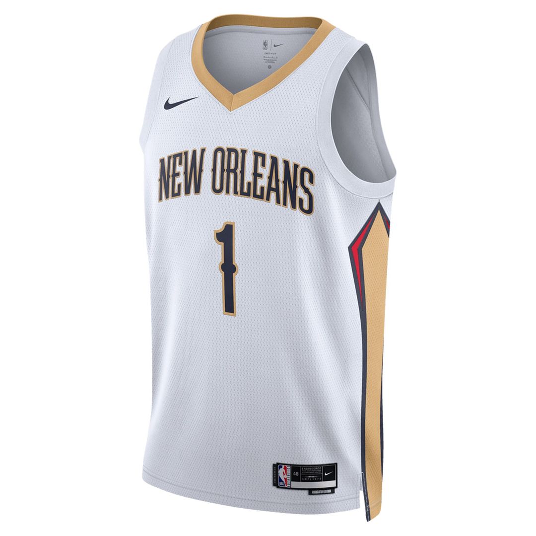 Zion Williamson New Orleans Pelicans Nike Unisex Swingman Jersey - Association Edition - White Official NBA Team Apparel Basketball Fan Gear