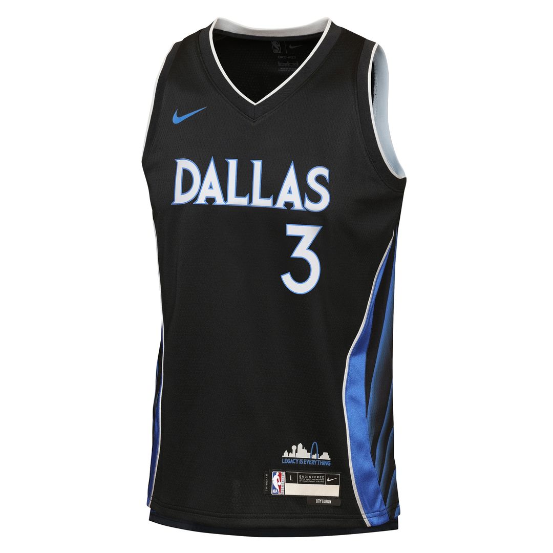 Anthony Davis Dallas Mavericks Nike Youth 2025/26 City Edition Swingman Jersey - Black Official NBA Team Apparel Basketball Fan Gear