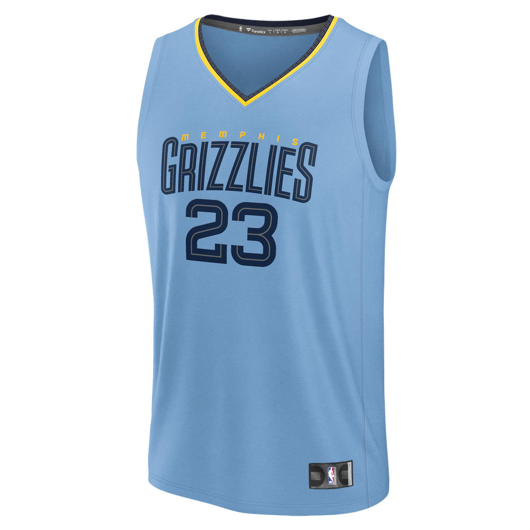 Cedric Coward Memphis Grizzlies Fanatics Fast Break Replica Player Jersey - Statement Edition - Light Blue Official NBA Team Apparel Basketball Fan Ge