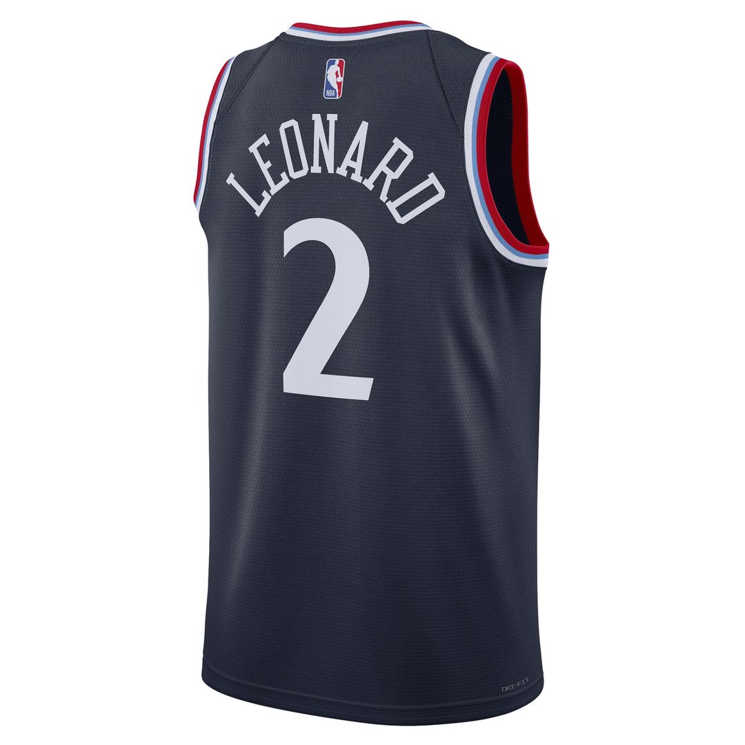 Kawhi Leonard LA Clippers Nike Unisex 2024/25 Swingman Jersey - Navy - Icon Edition Official NBA Team Apparel Basketball Fan Gear