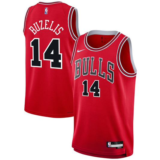 Matas Buzelis Chicago Bulls Nike Youth Swingman Jersey - Icon Edition - Red Official NBA Team Apparel Basketball Fan Gear