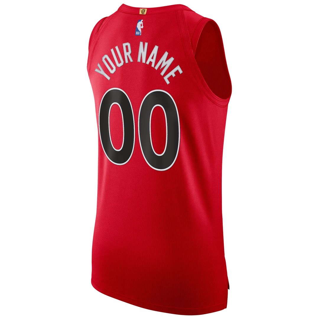 Toronto Raptors Nike 2020/21 Authentic Custom Jersey Red - Icon Edition Official NBA Team Apparel Basketball Fan Gear