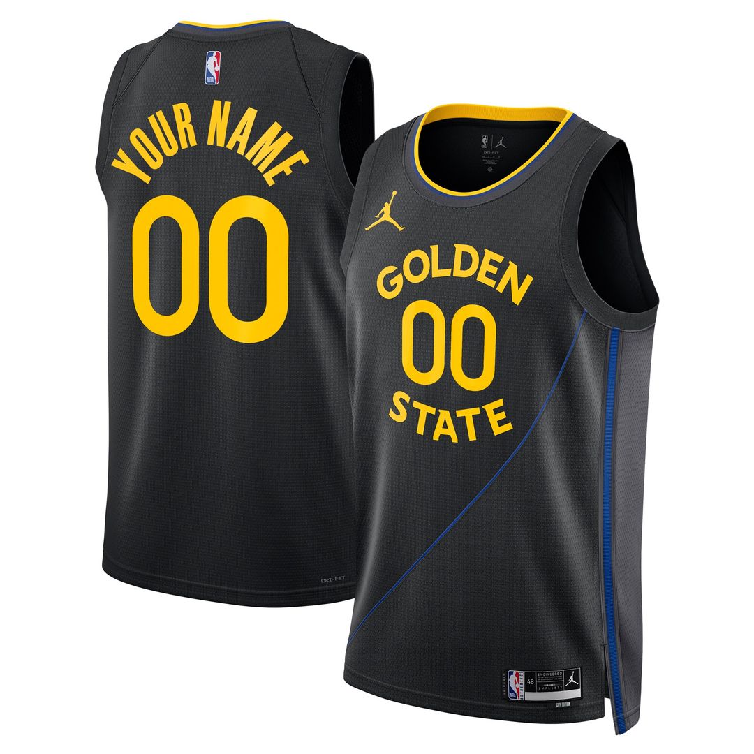 Golden State Warriors Jordan Brand Unisex 2024/25 Custom Swingman Jersey - Statement Edition - Black Official NBA Team Apparel Basketball Fan Gear