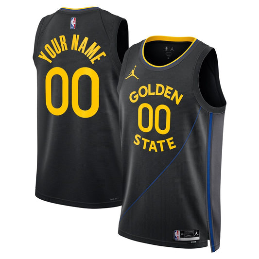 Golden State Warriors Jordan Brand Unisex 2024/25 Custom Swingman Jersey - Statement Edition - Black Official NBA Team Apparel Basketball Fan Gear