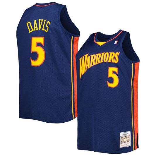 Baron Davis Golden State Warriors Mitchell & Ness Big & Tall Hardwood Classics 2006/07 Swingman Jersey - Navy Official NBA Team Apparel Basketball Fan