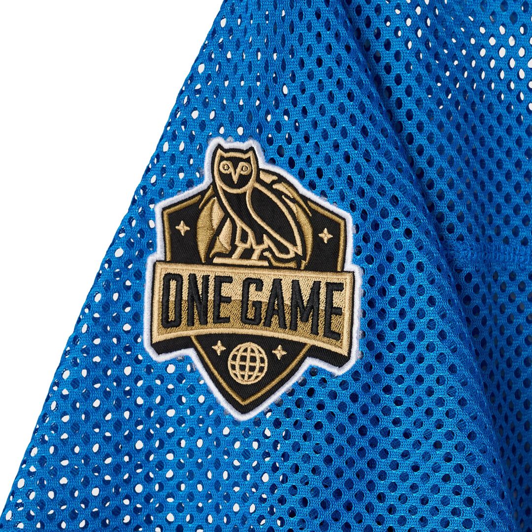 Oklahoma City Thunder OVO x NBA Mesh Football Fashion Jersey - Blue Official NBA Team Apparel Basketball Fan Gear