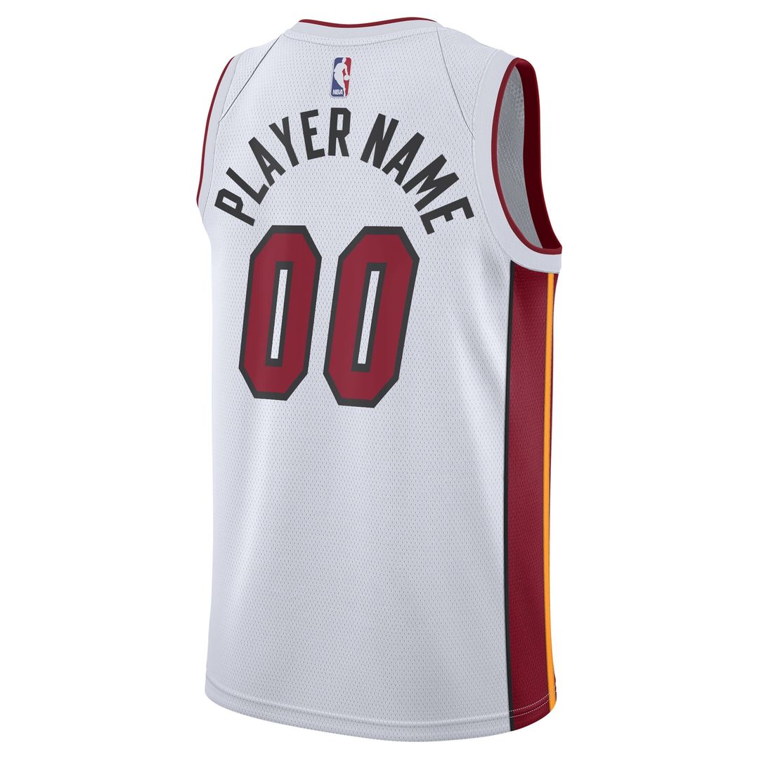 Miami Heat Nike 2020/21 Swingman Custom Jersey - Association Edition - White Official NBA Team Apparel Basketball Fan Gear