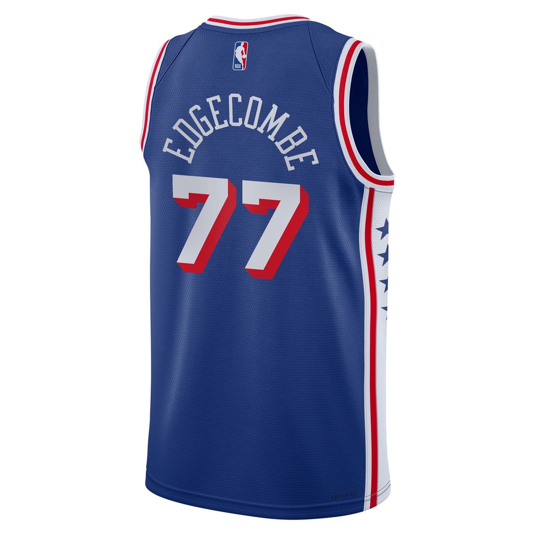 VJ Edgecombe Philadelphia 76ers Nike Youth Swingman Jersey - Icon Edition - Royal Official NBA Team Apparel Basketball Fan Gear