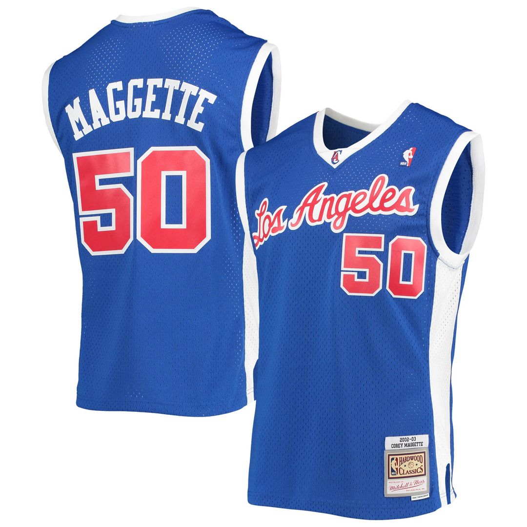 Corey Maggette LA Clippers Mitchell & Ness 2002/03 Hardwood Classics Swingman Jersey - Royal Official NBA Team Apparel Basketball Fan Gear