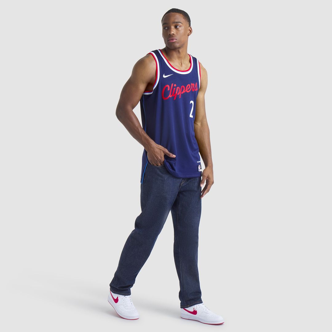 Kawhi Leonard LA Clippers Nike Unisex 2024/25 Swingman Jersey - Navy - Icon Edition Official NBA Team Apparel Basketball Fan Gear