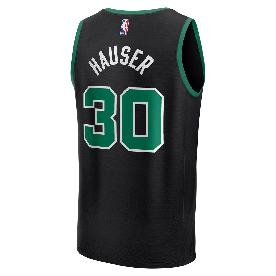 Sam Hauser Boston Celtics Fanatics Fast Break Replica Player Jersey - Statement Edition - Black Official NBA Team Apparel Basketball Fan Gear