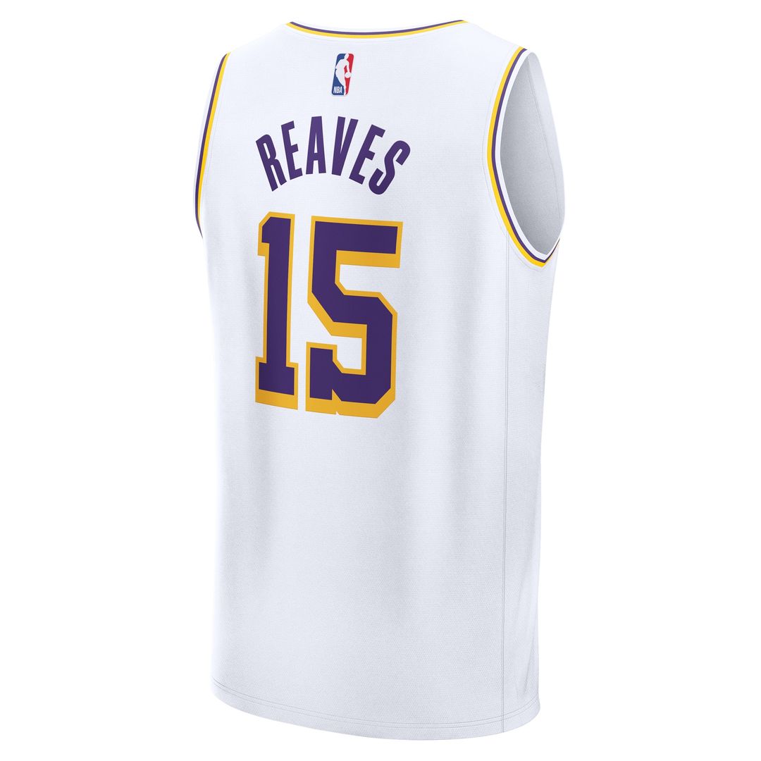 Austin Reaves Los Angeles Lakers Fanatics Fast Break Replica Player Jersey - Association Edition - White Official NBA Team Apparel Basketball Fan Gear