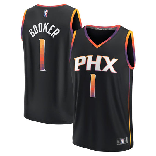 Devin Booker Phoenix Suns Fanatics Youth Fast Break Player Jersey - Statement Edition - Black Official NBA Team Apparel Basketball Fan Gear