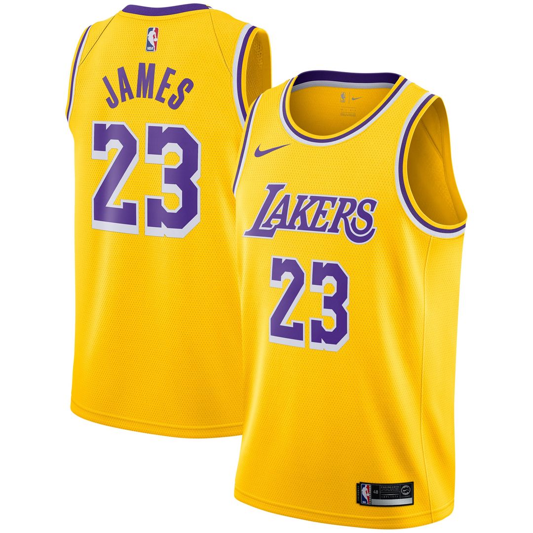 LeBron James Los Angeles Lakers Nike Swingman Player Jersey Gold - Icon Edition Official NBA Team Apparel Basketball Fan Gear