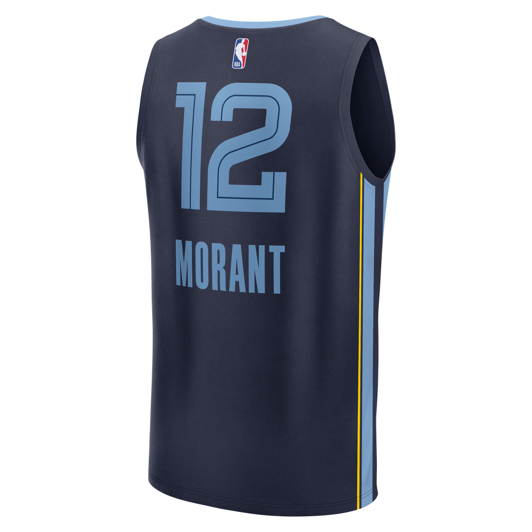 Ja Morant Memphis Grizzlies Fanatics Youth Fast Break Replica Player Jersey - Icon Edition - Navy Official NBA Team Apparel Basketball Fan Gear
