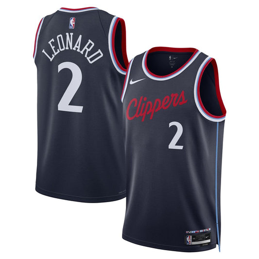 Kawhi Leonard LA Clippers Nike Unisex 2024/25 Swingman Jersey - Navy - Icon Edition Official NBA Team Apparel Basketball Fan Gear