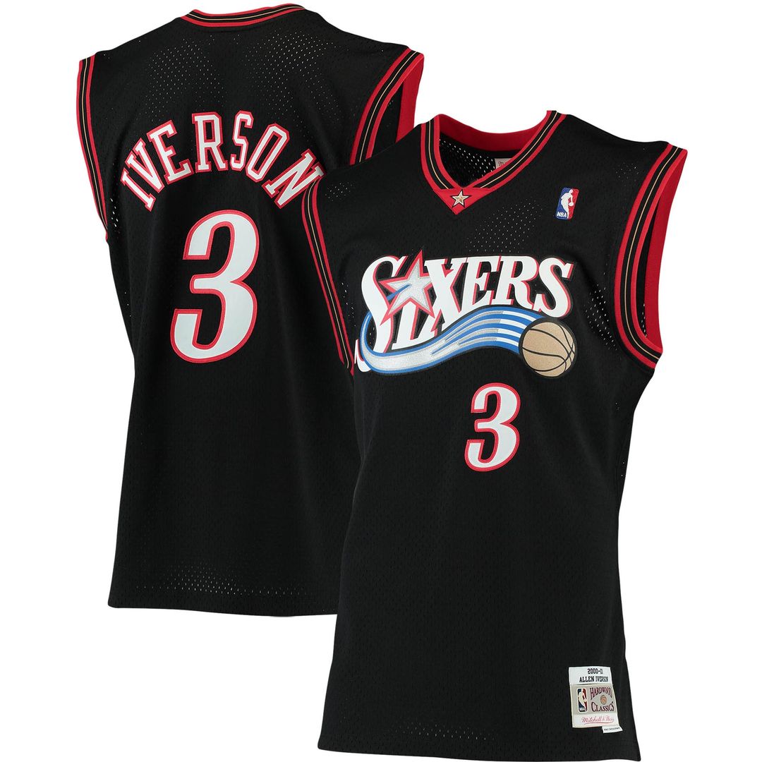 Allen Iverson Philadelphia 76ers Mitchell & Ness 1996/97 Big & Tall Hardwood Classics Swingman Jersey - Royal Official NBA Team Apparel Basketball Fan