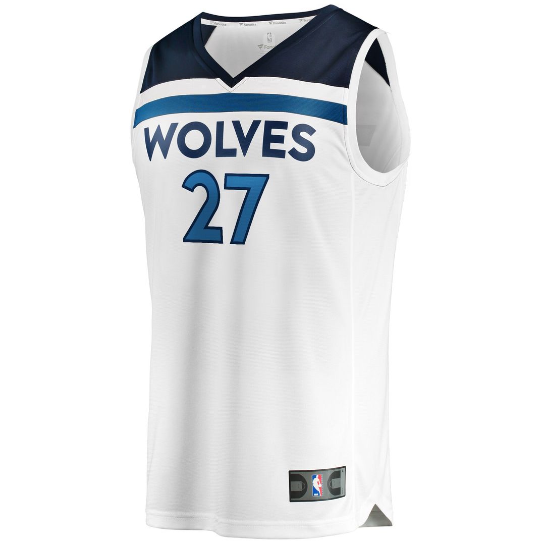Rudy Gobert Minnesota Timberwolves Fanatics Fast Break Replica Player Jersey - Association Edition - White Official NBA Team Apparel Basketball Fan Ge