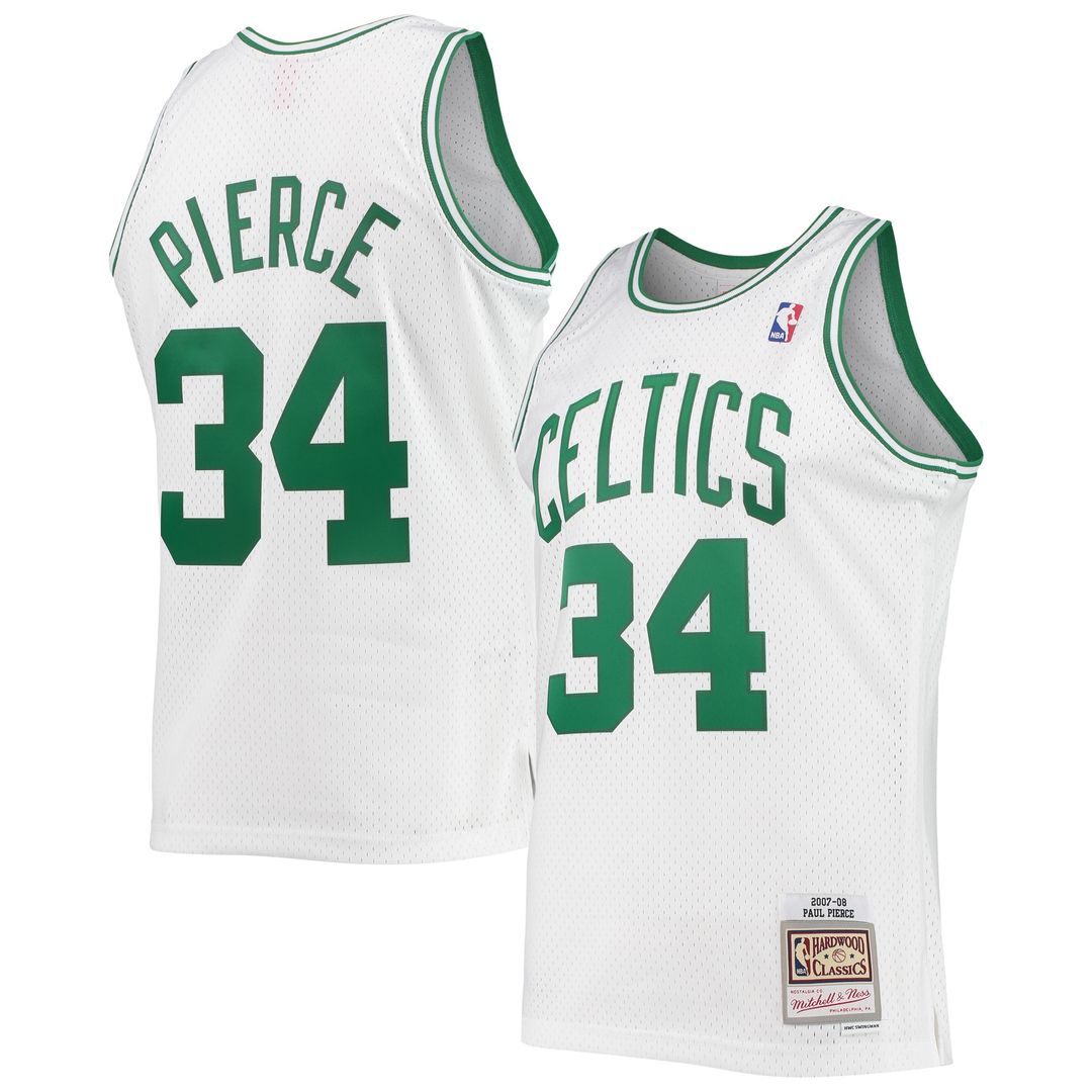 Paul Pierce Boston Celtics Mitchell & Ness Hardwood Classics Swingman Jersey - White Official NBA Team Apparel Basketball Fan Gear