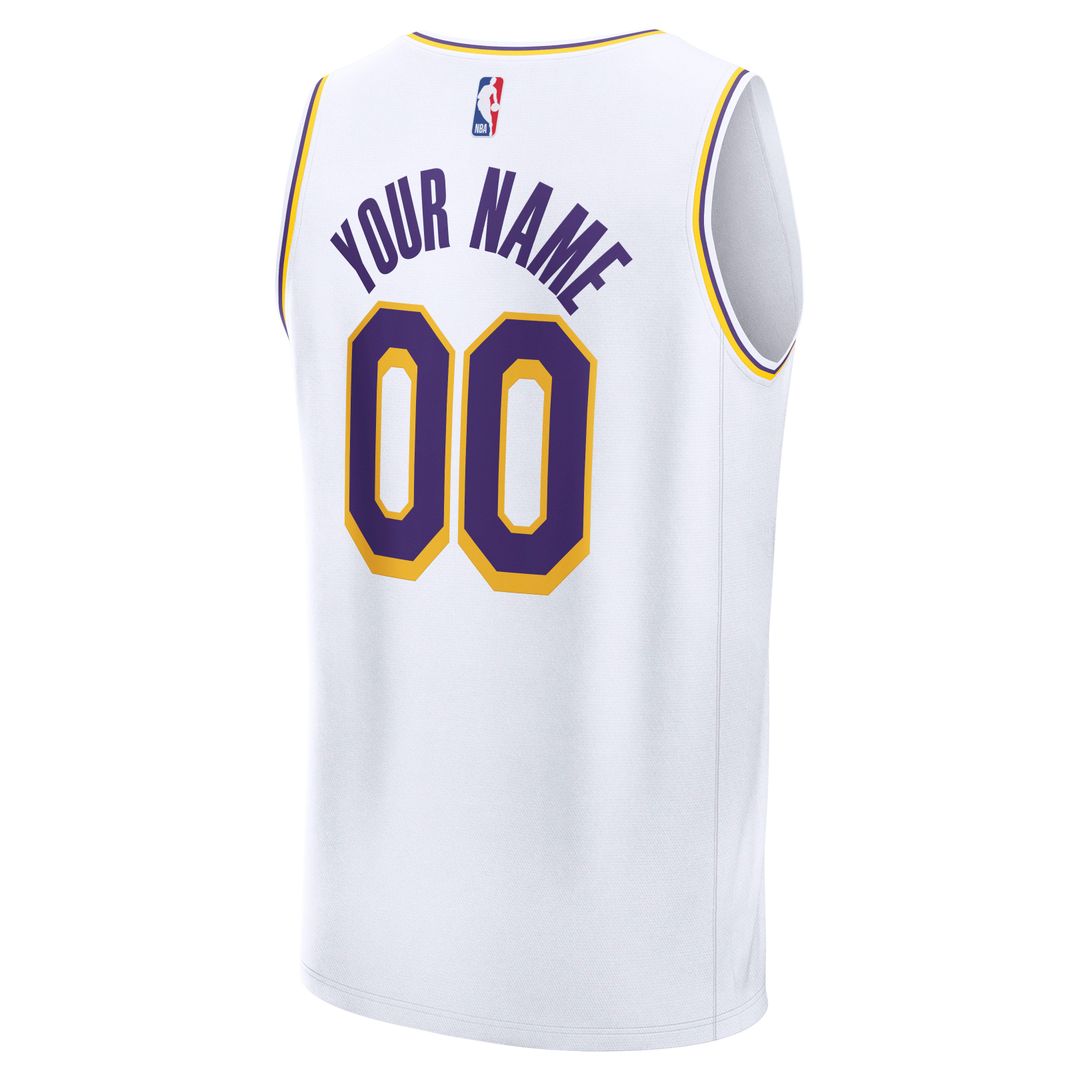 Los Angeles Lakers Fanatics Fast Break Custom Jersey - Icon Edition - Gold Official NBA Team Apparel Basketball Fan Gear