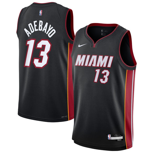 Bam Adebayo Miami Heat Nike Youth Swingman Jersey - Icon Edition - Black Official NBA Team Apparel Basketball Fan Gear