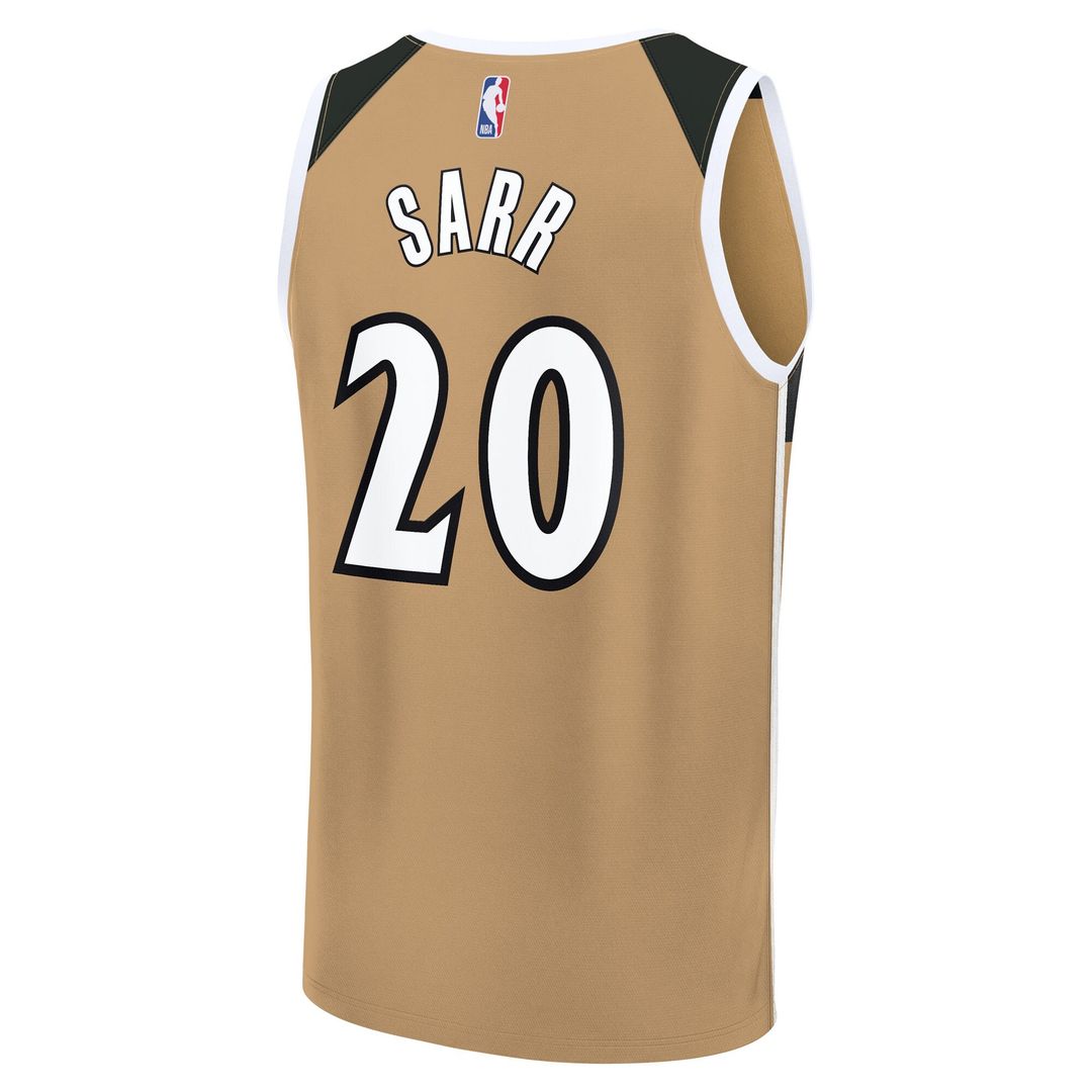 Alex Sarr Washington Wizards Fanatics Youth Fast Break Jersey - City Edition - Gold Official NBA Team Apparel Basketball Fan Gear