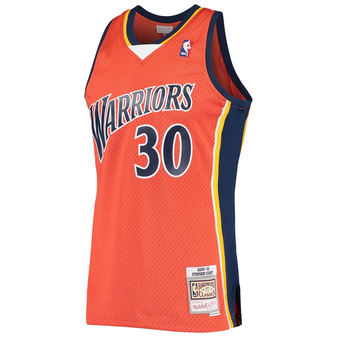 Stephen Curry Golden State Warriors Mitchell & Ness Hardwood Classics Swingman Jersey - Orange Official NBA Team Apparel Basketball Fan Gear