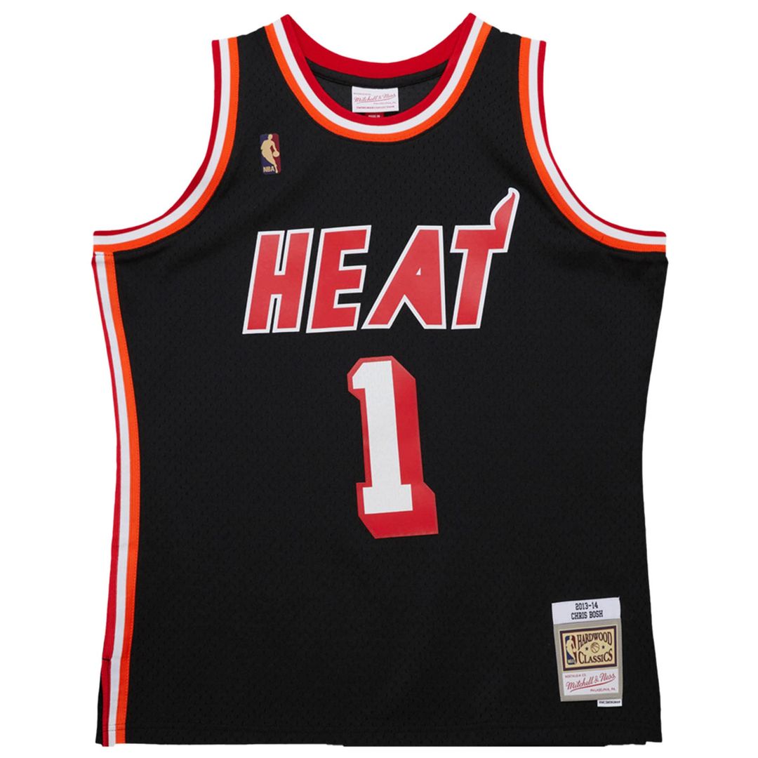 Chris Bosh Miami Heat Mitchell & Ness 2013/14 Hardwood Classics Swingman Jersey - Black Official NBA Team Apparel Basketball Fan Gear