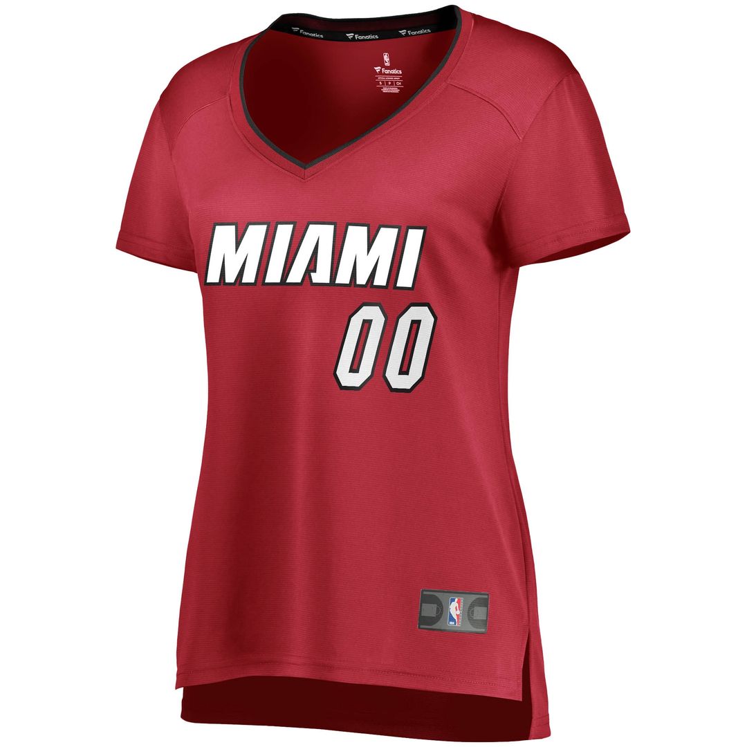 Miami Heat Fanatics Women's Fast Break Replica Custom Jersey Wine - Statement Edition Official NBA Team Apparel Basketball Fan Gear