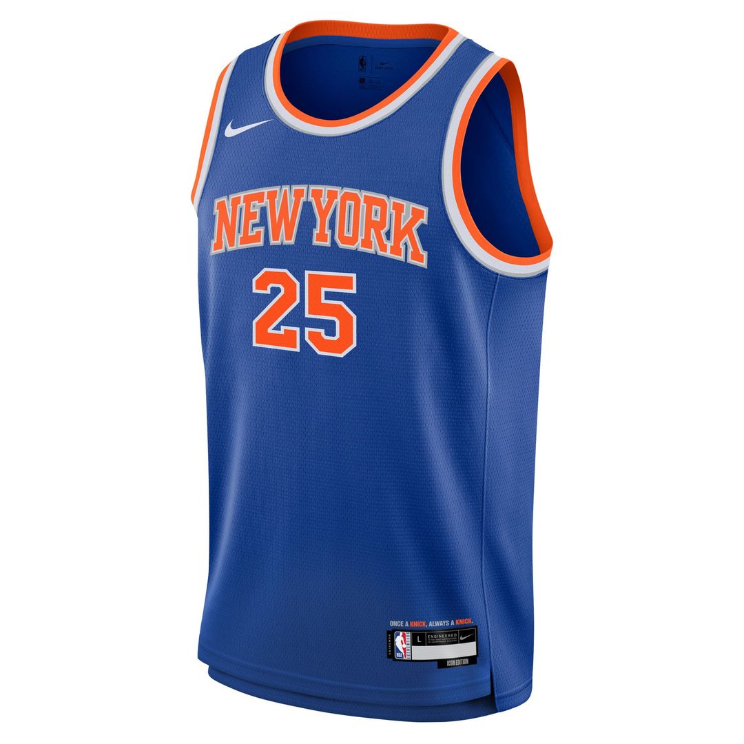 Mikal Bridges New York Knicks Nike Youth Swingman Jersey - Icon Edition - Blue Official NBA Team Apparel Basketball Fan Gear