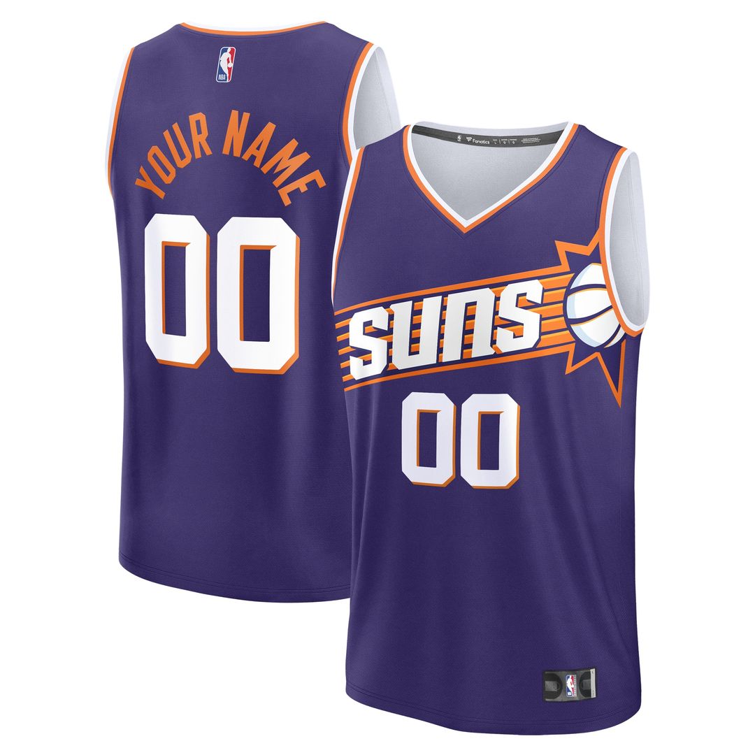 Phoenix Suns Fanatics Fast Break Custom Jersey - Icon Edition - Purple Official NBA Team Apparel Basketball Fan Gear