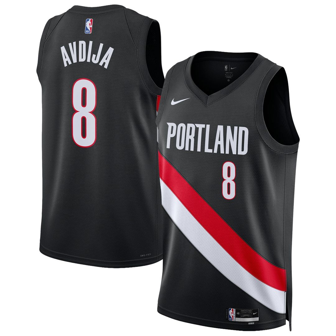 Deni Avdija Portland Trail Blazers Nike Unisex Swingman Jersey - Icon Edition - Black Official NBA Team Apparel Basketball Fan Gear