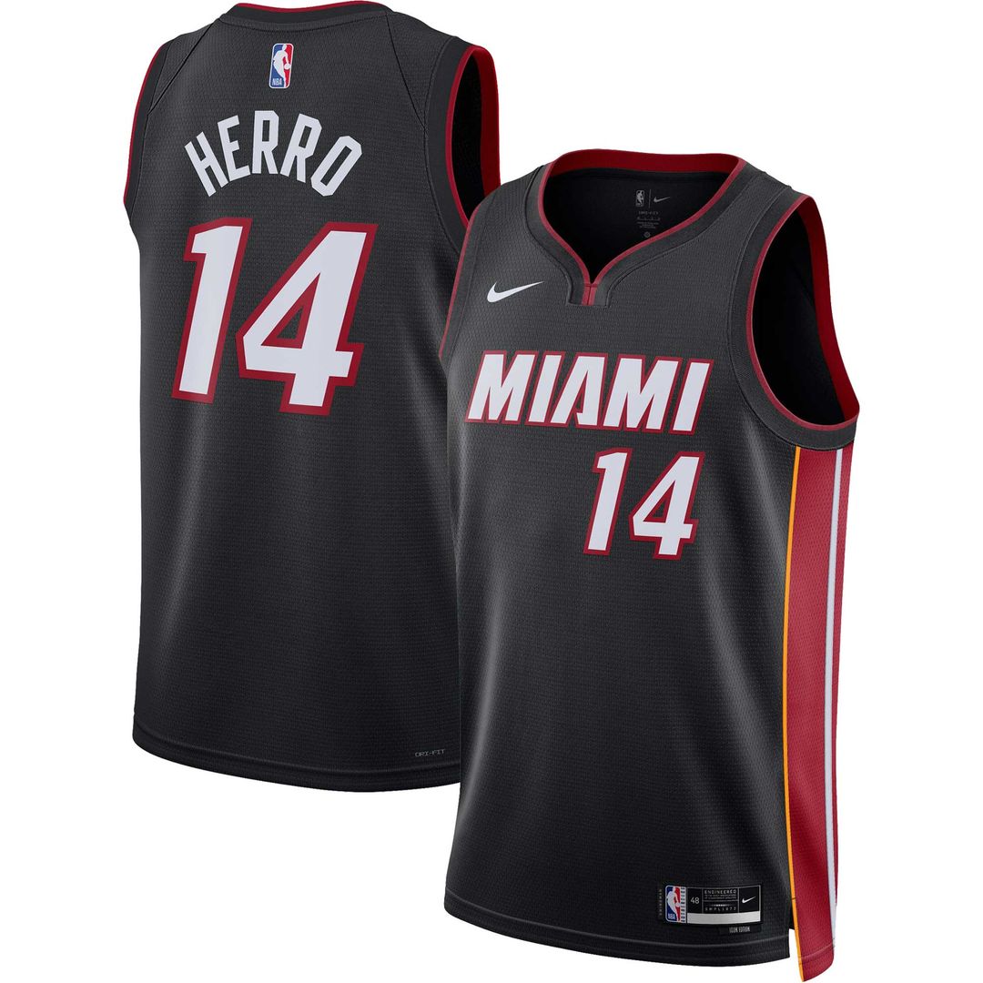 Tyler Herro Miami Heat Nike Unisex Swingman Jersey - Icon Edition - Black Official NBA Team Apparel Basketball Fan Gear